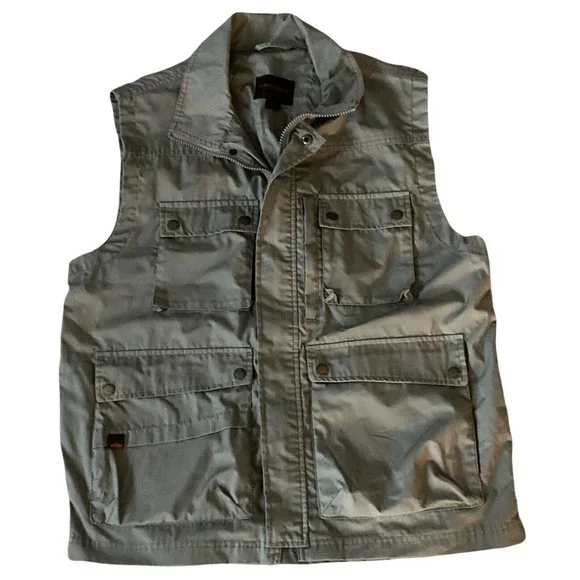 Northwest Territory Vest Mens Small Olive Full Zip Hiking Fishing Outdoors Camp - Picture 1 of 12
